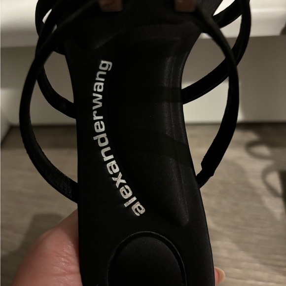 Alexander Wang embellished logo satin mules. Size 7.5 - Picture 5 of 9